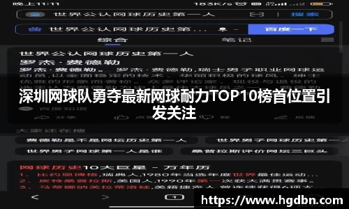 深圳网球队勇夺最新网球耐力TOP10榜首位置引发关注